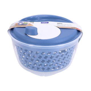 Rotho Frischsalatschleuder – 4,5 Liter – Horizontblau