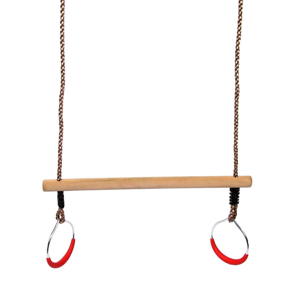 Swinging Swinging Trapeze Wood avec des anneaux