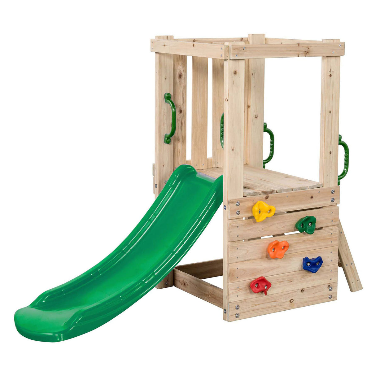 Swingking Mari kleiner Spielplatz mit Slide Hout Naturel Green