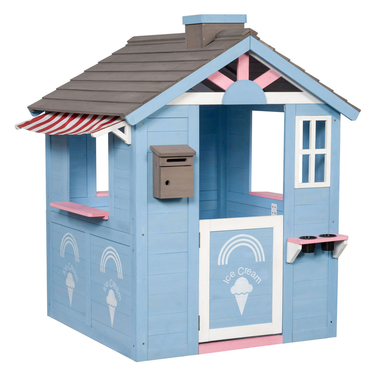 Swinging Swinging Wooden Playhouse glace