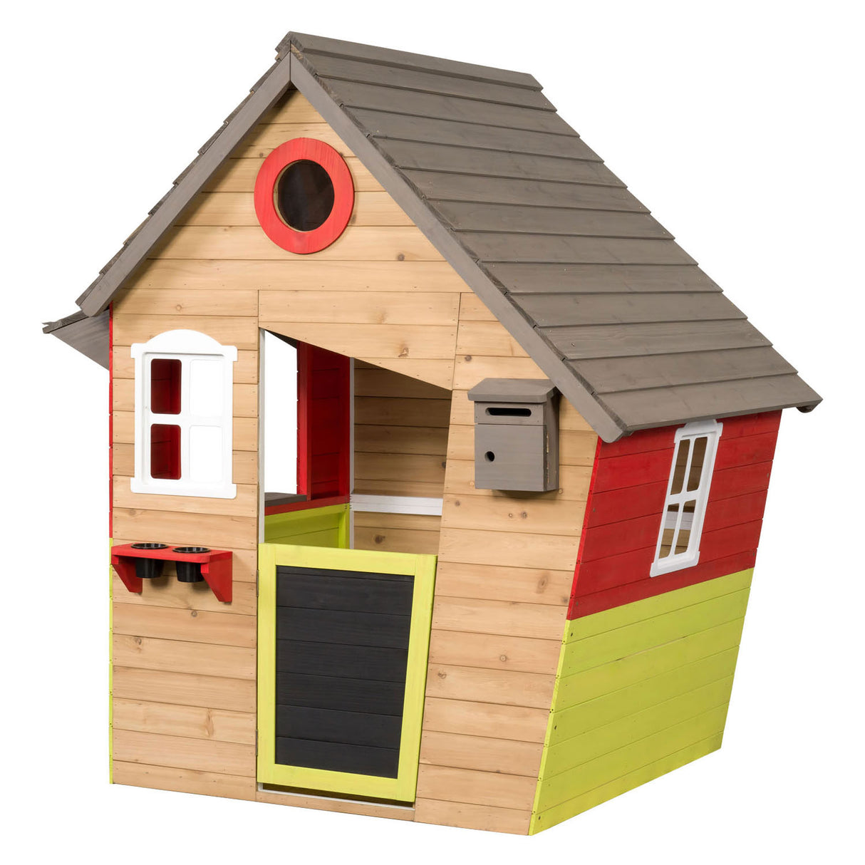 Swinging Swinging wooden playhouse Fairytale