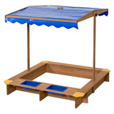 Swingking de arena de madera oscilante con bandejas y cubiertas de agua