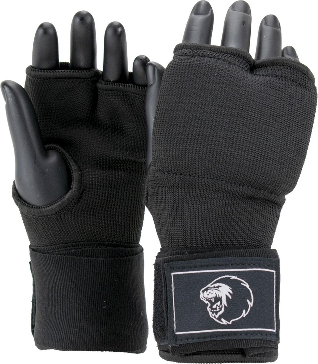 Super pro combat gear binnenhandschoenen met bandage zwart wit extra large