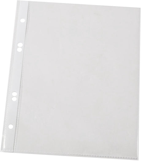 Q-Connect perforierte Showtasche A5, 4-Loch-Perforation, kristallklar, 100 Mikron, Packung mit 100 Stück