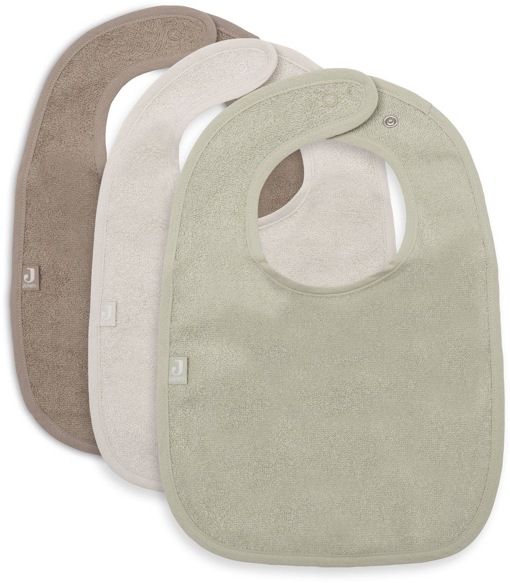 Jollein slab badstof sand soft matcha milky coffee (3pack)