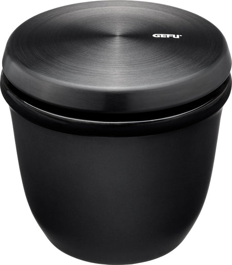 Gefu x-plosion kruidenpotje met deksel en lepel – 150 ml – zwart