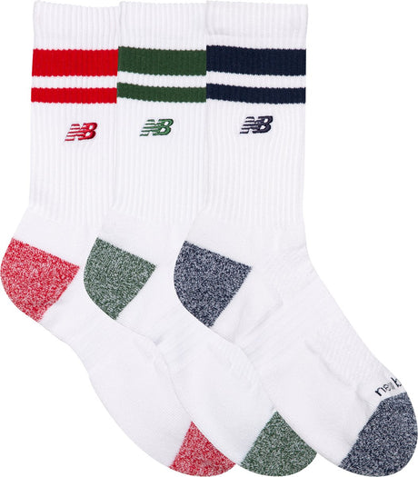 New Balance Active Premium Stripe Crew Sock Unisex Sportsocken – sortiert