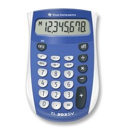 Texas instruments zak rekenmachine ti-503sv blauw 8 karakters