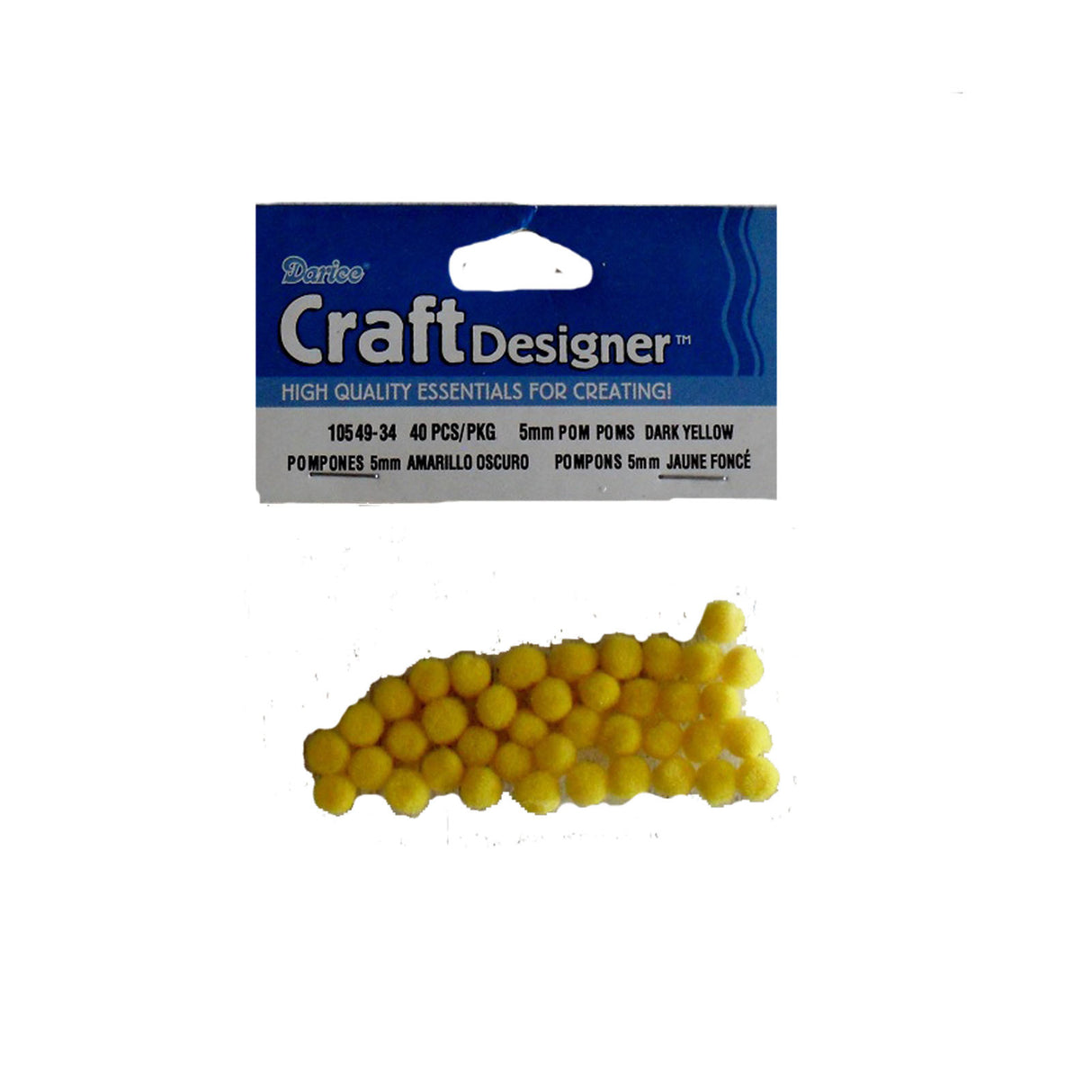 Darice • Pompons 5mm 40 Stück gelb