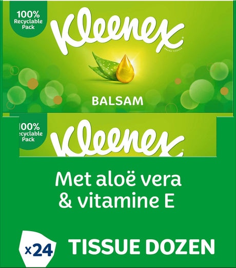 Kleenex-Taschentücher - Balsam - Vorteilspackung - 24 x 64 Stück = 1536 Taschentücher