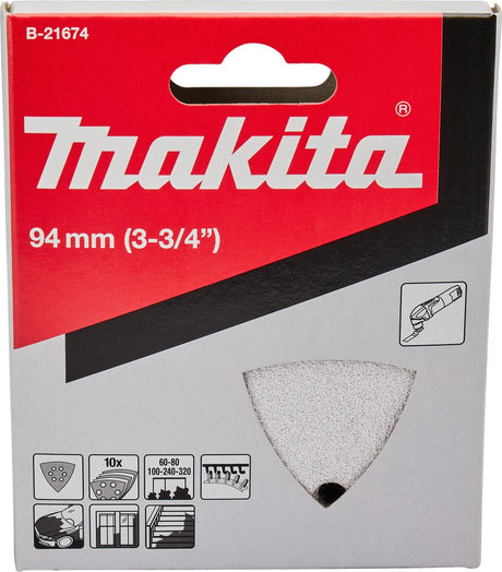 Makita b-21674 schuurvel k60 k80 k100 k240 k320 white velcro