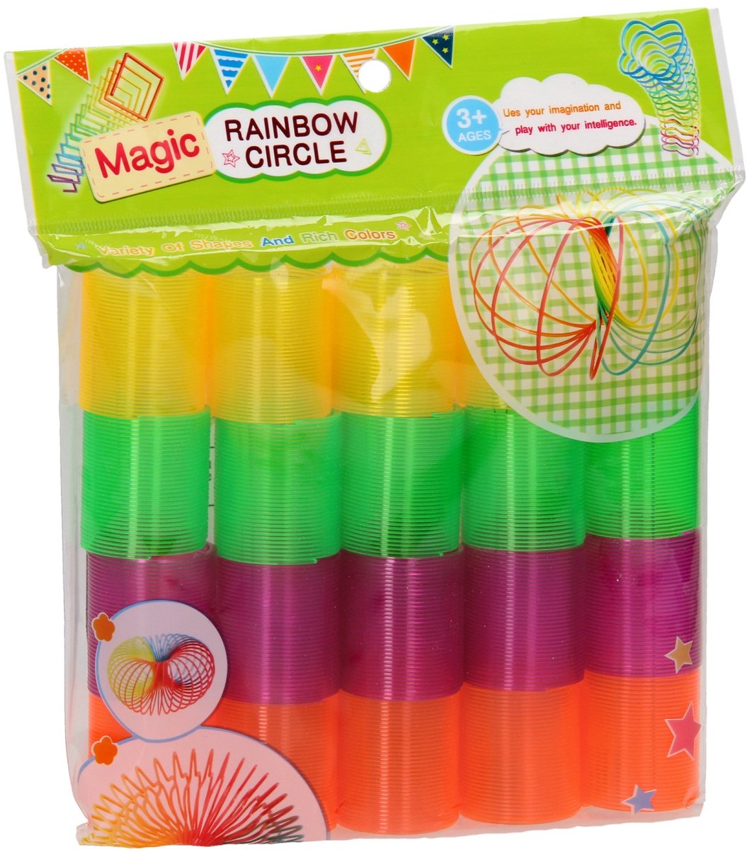 Lobbes-Spielzeug, zum Beispiel Regenbogen-Treppenfeder, 20-tlg.