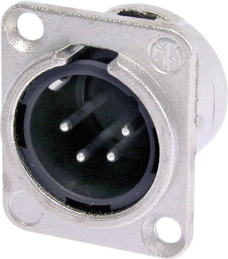 Neutrik NC4MDL1 XLR-Stecker Flanschstecker, Kontakte gerade Polzahl: 4 Silber 1 Stück(e)