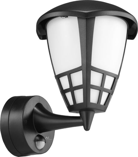 Maclean - Außenleuchte - Wandleuchte - Wandleuchte mit Bewegungssensor - IP65 - max. 60 W - E27 - Schwarz