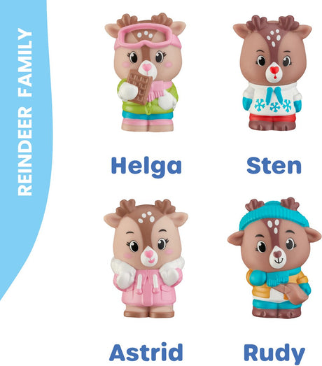 Klorofil die Rentierfamilie Spielset – Spielfiguren-Set – Familienfiguren – Kinderspielzeug – Rudy, Astrid, Sten und Helga – ab 18 Monaten – 4-teilig