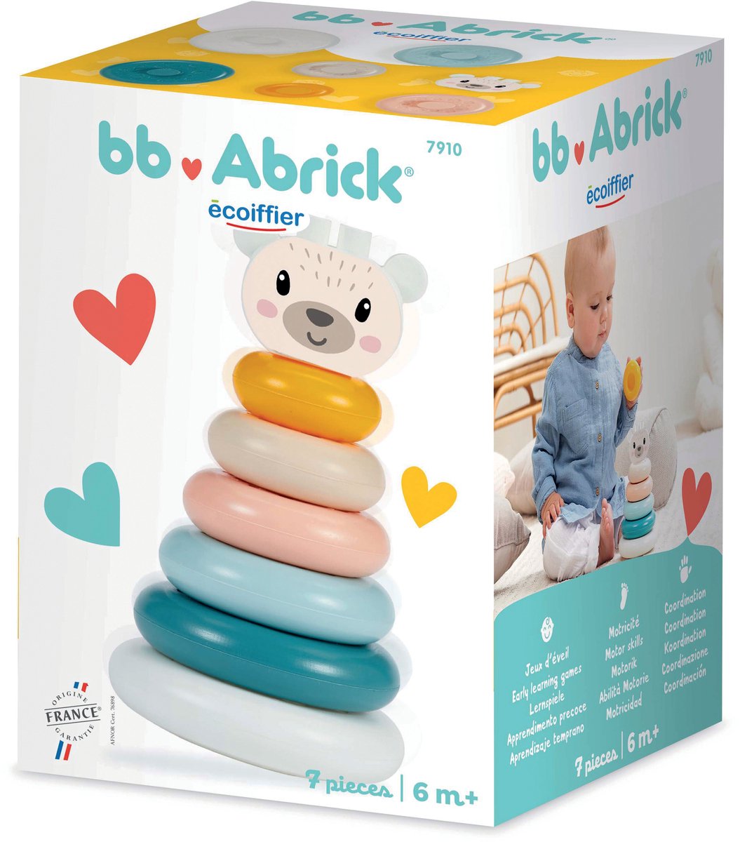 Ecoiffier Abrick Ecoiffier BB Abrick Stapelturm Bär - 7 Stk.