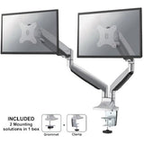 Neomounts Neomounts FPMA-D750DSILver Monitor de pantalla plana Bugausre Mue, 2x 10-30, 9 kg,