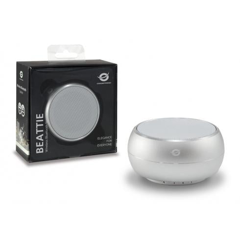 Conceptronic Beattie 01s kabelloser Bluetooth-Lautsprecher, Micro-USB, 3 W, 150–20000 Hz, Silber