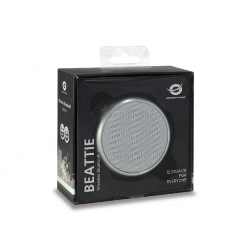 Conceptronic Beattie 01s kabelloser Bluetooth-Lautsprecher, Micro-USB, 3 W, 150–20000 Hz, Silber