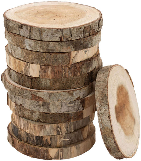 Colorations-Holzscheiben-Bastelset 8–10 cm, 12 kreative Spielzeuge.