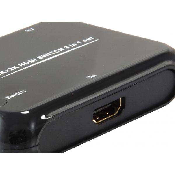 Equip equip 332721 hdmi switch, 3x, hdmi1.4, dolby true-hd, 7.1ch, black