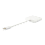 Equip 133461 USB-Typ-C-auf-HDMI-Buchse, USB-A-Buchse, PD-Adapter, 4K, Kunststoff, 15 cm, weiß