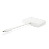 Equip 133462 USB-Typ-C-auf-VGA-Buchse, USB-A-Buchse, PD-Adapter, 1080p, 15 cm, weiß