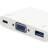 Equip 133462 USB-Typ-C-auf-VGA-Buchse, USB-A-Buchse, PD-Adapter, 1080p, 15 cm, weiß