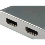 Equip 133464 USB-Typ-C-auf-2x-HDMI-Buchse-Adapter, 2160p@30 Hz, USB3.1 Gen1, Grau