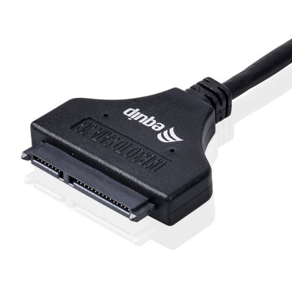 Equip 133471 USB3.0-zu-SATA-Adapter, männlich männlich, 0,5 m, schwarz