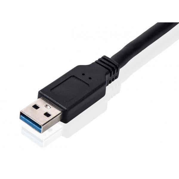 Utrusta 133471 USB3.0 till SATA -adapter, hane, 0,5 m, svart