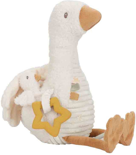 Little Dutch Naturals Aktivitätskuscheltier für Neugeborene, kleine Gans