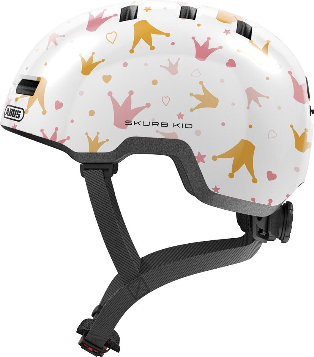 Abus Skurb Kid - Fahrradhelm - Kinder weiße Kronen S (45 - 50 cm)