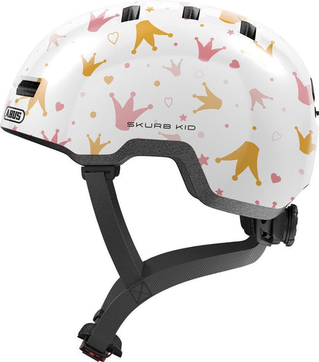 Abus Skurb Kid - Fahrradhelm - Kinder weiße Kronen S (45 - 50 cm)