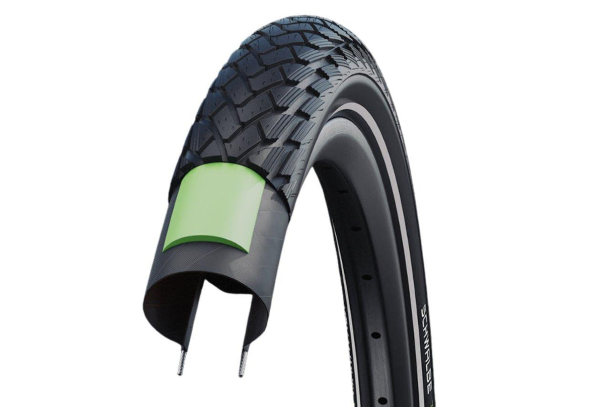 Schwalbe pnevmatika zelena maraton zelena straža 20 x 1,75 47-406 mm črna z odsevom