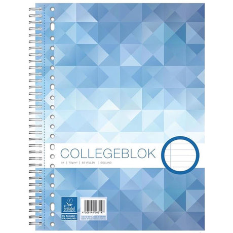 Vorlesungsblock mit Umweltzeichen, 23r, A4, liniert, 22 x 29,5 cm, Packung mit 5 Stück