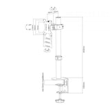 Neomounts fpma-d510black Klemmschraube für Flachbildschirm-Tischmontage, 1x 8kg, 10 - 32, 100x100 mm,
