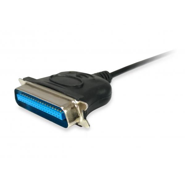 Equip 133383 USB-zu-Parallel-Adapterkabel, USB 2.0 -> IEEE1284, männlich männlich, schwarz