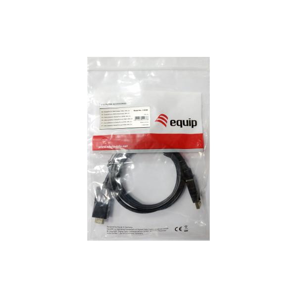 Equipaggia 119390 DisplayPort al cavo HDMI, DisplayPort -> HDMI, maschio maschio, dritto, 2m, nero