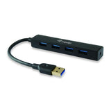 Equip 128953, 4-Port-USB-Hub, USB 3.2 Gen 1 Typ-A, 5000 Mbit/s, Schwarz