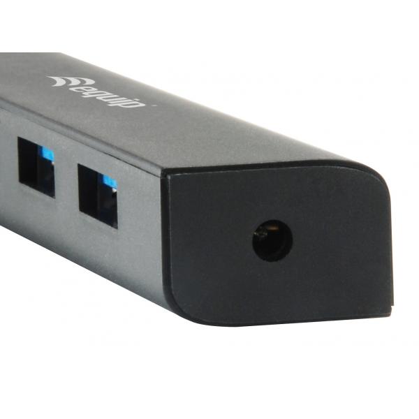 Ausrüstung 128954 4-Port-USB-Hub, USB 3.2 Gen 1 Typ-C-> USB 3.2 Gen 1 Typ-A, 5000 Mbit S, Schwarz