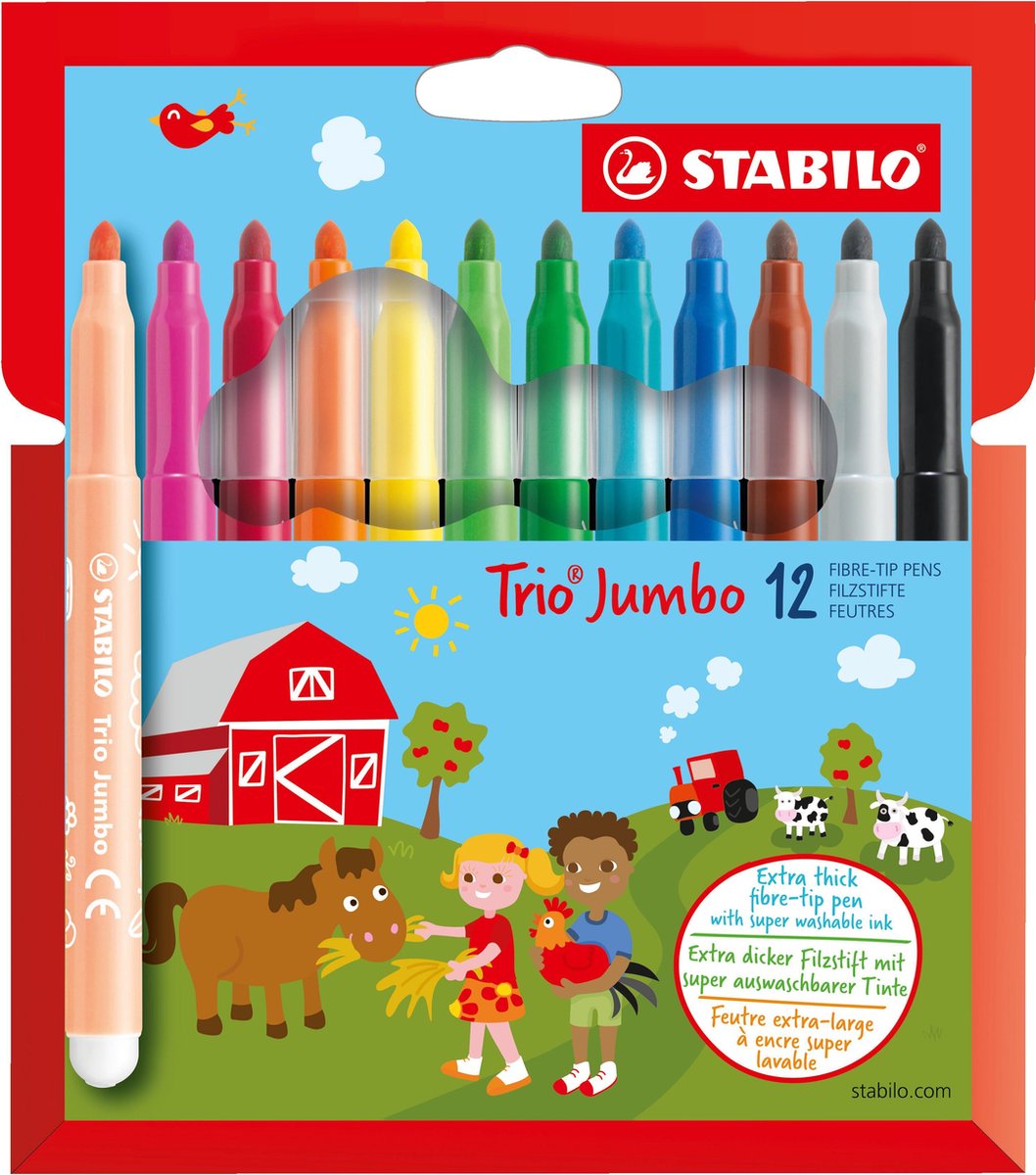 Stabilo Trio Jumbo - Filzstift - Set à 12 Stück