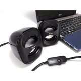 Equip equip 245330 mini usb speaker, 2.0 channels, wired, 3 w, 90 20 hz, 40 o, black