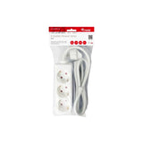 Equip 245550 Steckdosenleiste, 3 AC-Ausgänge für den Innenbereich, Typ F, Typ F, 1,5 mm², 1,5 m, weiß