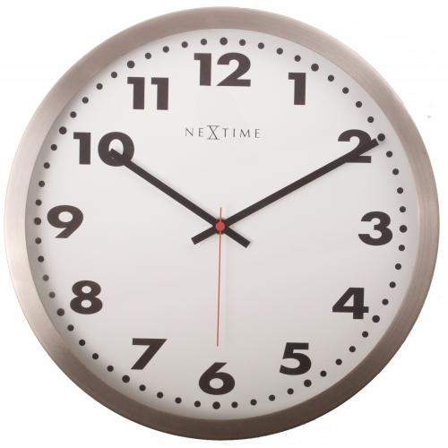 Nexttime-Uhr 2521 arabisch, ø33 cm, Wand, weiß