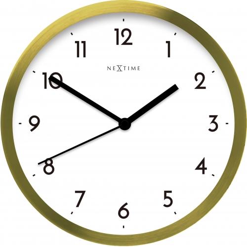Nexttime-Uhr 2523gw arabisch, ø44 cm, Wand, Goldweiß