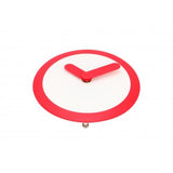 Nexttime-Uhr 2615ro Focus, ø25 cm, Wand, weiß rot