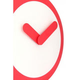 Nexttime-Uhr 2615ro Focus, ø25 cm, Wand, weiß rot