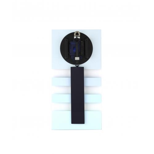 Nexttime Uhr 2855bl Bold Stripes, 38x19 cm, Wand, blau