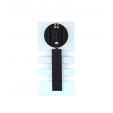 Nexttime Uhr 2855bl Bold Stripes, 38x19 cm, Wand, blau